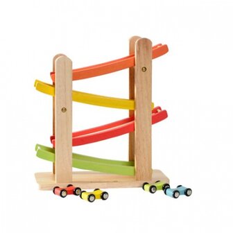 Racebaan hout 28 cm junior multicolor