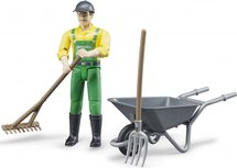 Bruder gemeentewerker met accessoires groen 4-delig