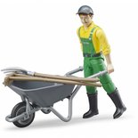 Bruder gemeentewerker met accessoires groen 4-delig