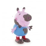 Comansi speelfiguur Peppa Pig: George Mud 6 cm roze