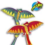 Rhombus Pop-Up 3D Dragon Vlieger Assorti