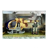 Army Helikopter met Soldaat + Licht en Geluid