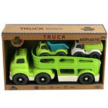 Dantoy Bioplastic Transporter + 2 Trucks Assorti