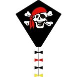 eenlijnskindervlieger Eddy Jolly Roger 45 x 50 cm zwart