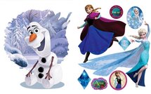 muursticker Frozen Elsa, Anna en Olaf 2 stickervellen