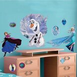 muursticker Frozen Elsa, Anna en Olaf 2 stickervellen