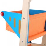 houten winkelwagen oranje/blauw 50,4 cm