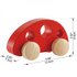 houten auto 12,5 cm rood_