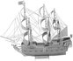 bouwpakket Iconix Black Pearl Pirate Ship_