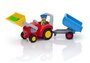 1.2.3: Boer met tractor en aanhangwagen 27 x 7 x 9 cm (6964)_